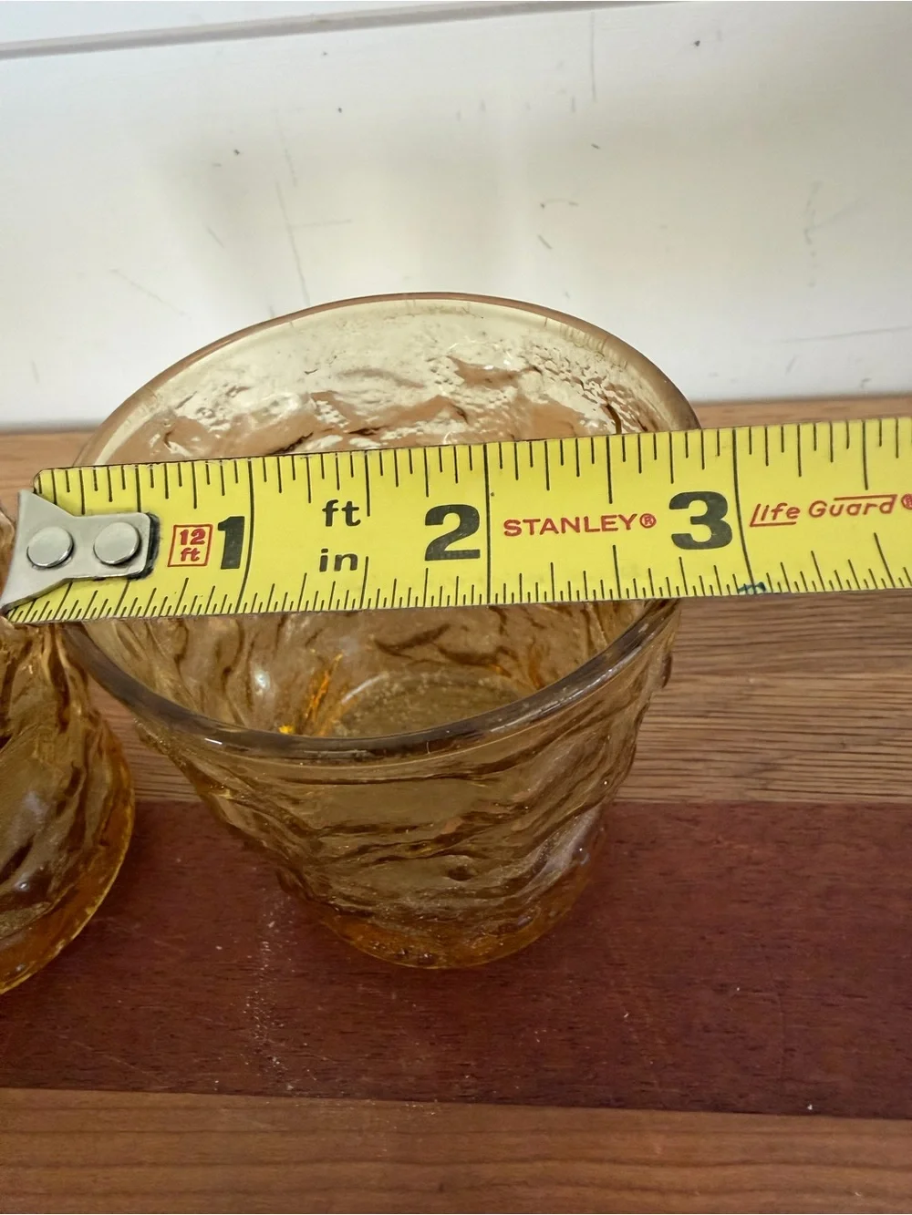 Vintage Anchor Hocking Lido Milano Juice Glasses 2 Amber Marigold